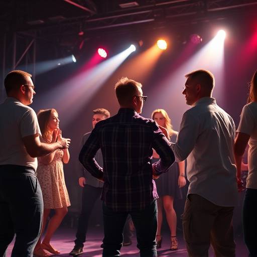 A group of actors performing improv on stage