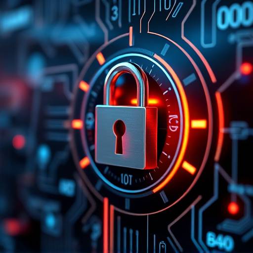 Digital lock representing data security and privacy
